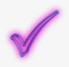 Clip Art Neon Checkmark Symbol - Transparent Purple Check Mark, HD Png Download, Transparent PNG