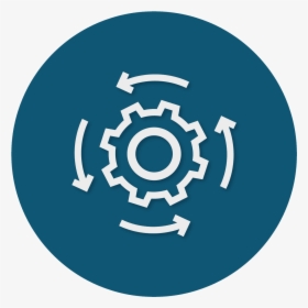 Gears Icon Png White Circle, Transparent Png, Transparent PNG