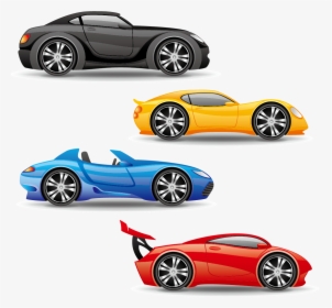 Transportation Car Material, Sports Vector Truck Vehicle - Red Yellow Blue Car  Cartoon, HD Png Download , Transparent Png Image - PNGitem