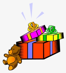 Kids Clean Room Panda - Cartoon Christmas Gift Gifs, HD Png Download, Transparent PNG
