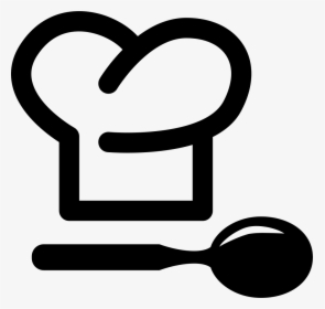Transparent Spoon Png - Black Chefs Hat Graphic, Png Download, Transparent PNG