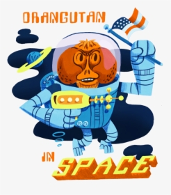 Orangutan In Space - Poster, HD Png Download, Transparent PNG