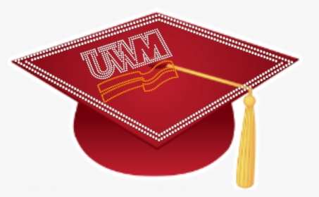 College Logo Rhinestone Graduation Cap Umw - Graduation, HD Png Download, Transparent PNG
