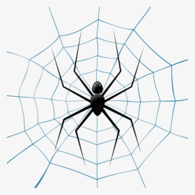 Spider Web Theridiidae Euclidean Vector Illustration - Fondo Azul Con Telaraña, HD Png Download, Transparent PNG