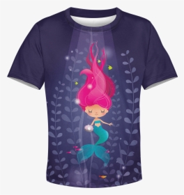 Gearhuman 3d Cute Mermaid Kid Custom Hoodies T-shirt - Irene Gough, HD Png Download, Transparent PNG