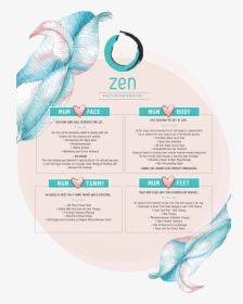 Zen Day Spa Mothers Day Menu Poster 2017-2018 - Illustration, HD Png Download, Transparent PNG