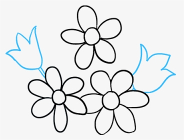 How To Draw Flower Bouquet - Drawing, HD Png Download, Transparent PNG