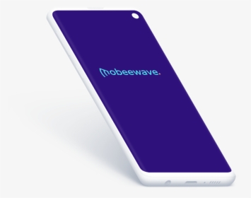 Smart Phone Standing At An Angle With Mobeewave Logo - Iphone, HD Png Download, Transparent PNG