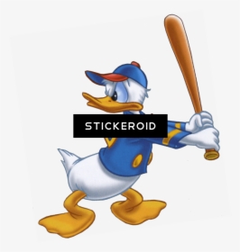 Donald Duck Playing Baseball - Donald Duck Softball, HD Png Download, Transparent PNG