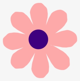 Pink Flower Svg Clip Arts - Flower Blue Cartoon Png, Transparent Png, Transparent PNG