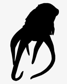 Indian Elephant Clip Art Character Silhouette - Silhouette, HD Png Download, Transparent PNG
