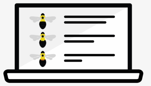 Icon Of Bumble Bee Guide On Laptop, HD Png Download, Transparent PNG