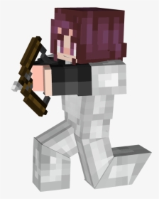 Minecraft Pvp Bow - Minecraft Person Holding A Bow, HD Png Download, Transparent PNG