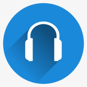 Headphones, Headset, Music, Multimedia, Mp3, Sound - Blue Headphone Icon Png, Transparent Png, Transparent PNG