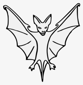 Clipart Bat Colouring - Bat Heraldic Clipart Png, Transparent Png, Transparent PNG