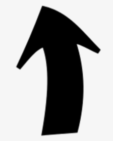 Transparent Up Curved Arrow Drawing, Up Curved Arrow - Silhouette, HD Png Download, Transparent PNG