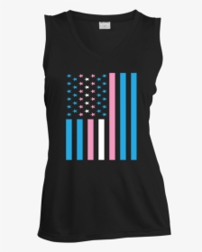 Trans Flag Pride V Neck Sleeveless Shirt For Women - Polka Dot, HD Png Download, Transparent PNG