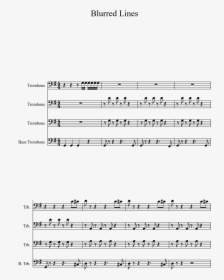 Blurred Lines Sheet Music 1 Of 2 Pages - Sheet Music, HD Png Download, Transparent PNG