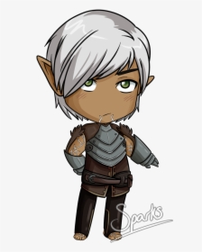 “tiny Transparent Broody Elf Fenris For Your Blog Available - Dragon Age Fenris Chibi, HD Png Download, Transparent PNG