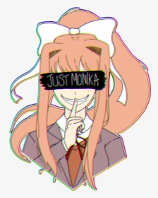 Clip Art Monika Glitch - Ddlc Scary Ddlc Monika, HD Png Download, Transparent PNG