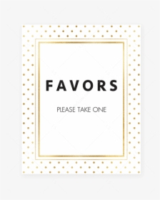Printable Favors Sign White - Paper, HD Png Download, Transparent PNG