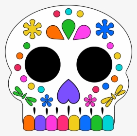 Day Of The Dead Masks Sugar Skulls Free Printable - Sugar Skull Printable Mask, HD Png Download, Transparent PNG