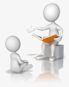 Cartoon Image Of One Person Telling The Other A Story - 3d Man Story, HD Png Download, Transparent PNG