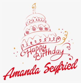 Amanda Seyfried Happy Birthday Vector Cake Name Png - Roman Reigns Photo Birthday, Transparent Png, Transparent PNG