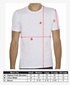 Men S T-shirt Sizing Guide - Active Shirt, HD Png Download, Transparent PNG