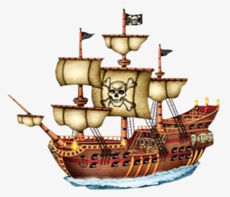 Piracy Boat Cupcake Ancient Sailing Transprent Png - Pirate Ship, Transparent Png, Transparent PNG