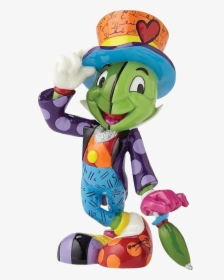 Jiminy Cricket 6” Statue By Romero Britto - Romero Britto Jiminy Cricket, HD Png Download, Transparent PNG