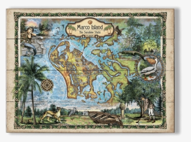 Marco Island Map Old, HD Png Download, Transparent PNG