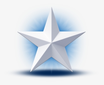 3d White Benefit Star Featuredcontent - 3d White Star Png, Transparent Png, Transparent PNG