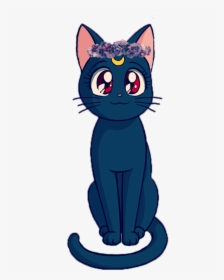 Sailor Moon Luna Sticker - Sailor Moon Cat Cute, HD Png Download, Transparent PNG