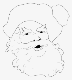 Santa Claus Face Line Art Clip Arts, HD Png Download, Transparent PNG