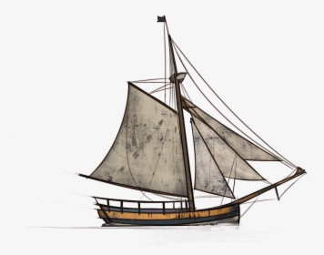 Sailboat And Pirate Ship, HD Png Download, Transparent PNG