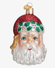 Old World Christmas Santa Head Glass Ornament, HD Png Download, Transparent PNG