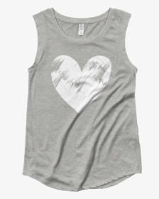 Image Of White Grunge Heart Tee, HD Png Download, Transparent PNG