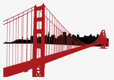 Golden Gate Bridge Silhouette Png, Transparent Png, Transparent PNG