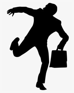 Silhouette, Business Man, Running, Risk, Fear, Loss, HD Png Download, Transparent PNG