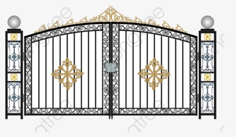 Wrought Iron Gate Clipart, HD Png Download, Transparent PNG