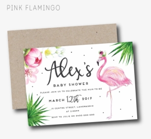 Pink Flamingo Invitation Set, HD Png Download, Transparent PNG