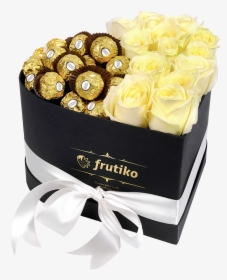 Heart Box White Rose Ferrero Rocher, HD Png Download, Transparent PNG