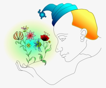 Man With Glowing Flowers In His Hand Clip Arts, HD Png Download, Transparent PNG