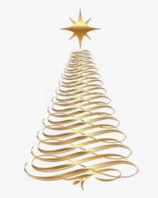 Gold Christmas Tree Png, Transparent Png, Transparent PNG