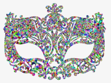 Low Poly Prismatic Carnival Mask, HD Png Download, Transparent PNG