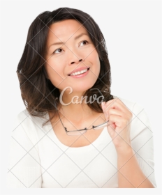 Thinking Asian Woman Photos, HD Png Download, Transparent PNG