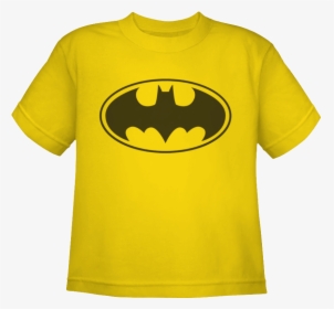 Yellow Classic Batman Logo Kids T Shirt, HD Png Download, Transparent PNG