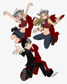 Death The Kid And Thompson Sisters Devil Part Timer,, HD Png Download, Transparent PNG