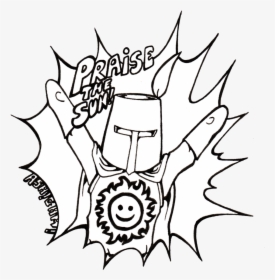 Praise The Sun Lineart By Ashigami, HD Png Download, Transparent PNG